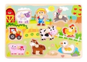 Rompecabezas didáctico encastre de la granja - Magnific Aca