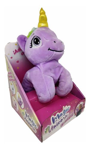 MLA799747674_1 Magic Unicorn Peluche Pulsera Unicornio Abrazable Lila - Imagen 1