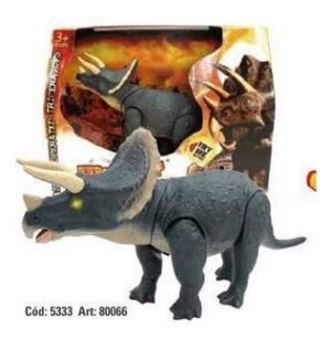 Muñecom Triceratop Interactivo Con Luz