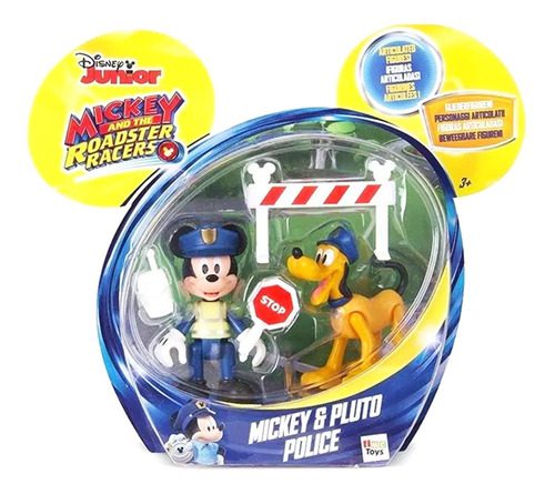 Figuras Mickey Y Pluto Policias Con Accesorios Pluto's