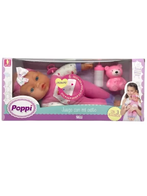 Muñeca Poppi juego con mi osito.