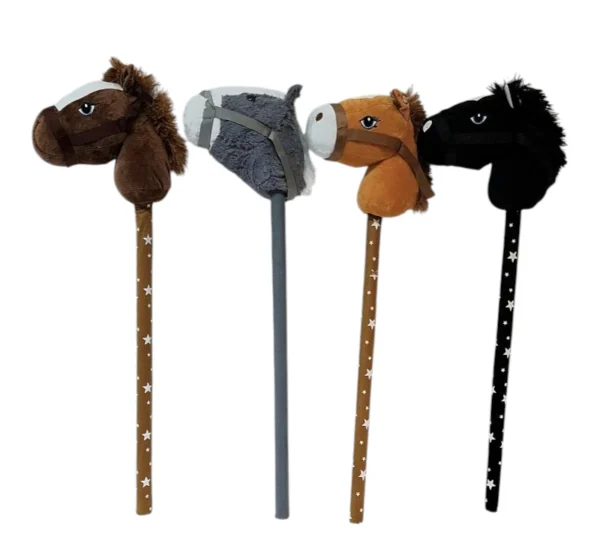 210x1400014 Caballo Cabeza De Peluche Con Palo Y Sonido - Faydi. - Imagen 1