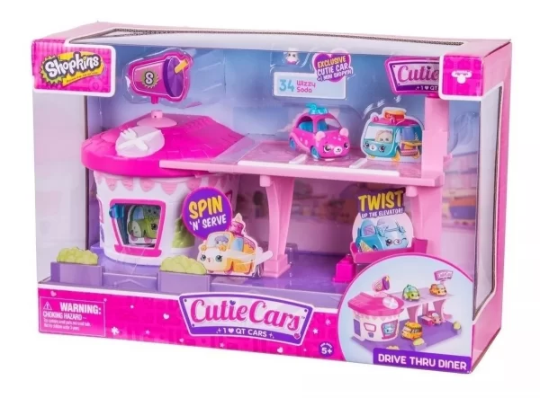 8356538 Cutie Cars Set De Estacionamiento De Autos Y Garage - Shopkins - Imagen 1