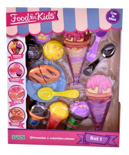 MLA780128942_1-3 Juguete comiditas Food For Kids - Set 1 - Ditoys - Imagen 1