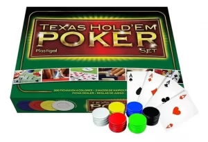 Set de fichas y mazode cartas poker texa Holem - Plastigal
