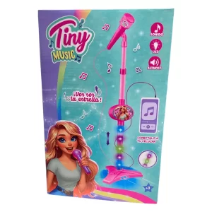Microfono de pie rosa - Tiny