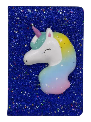 Agenda brillosa con squishy