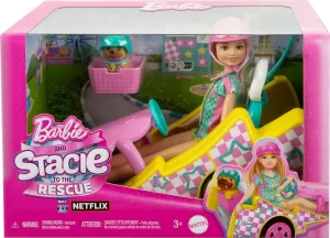 Muñeca Barbie Stacie con auto y mascota - Mattel