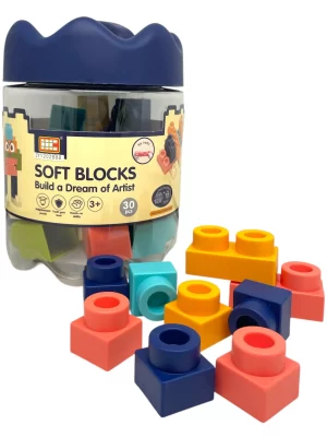 Balde de bloques soft 30 piezas - Mi Clavel toys