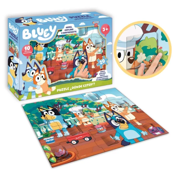 97xBLU01261 Rompecabezas ¿Donde estoy? Bluey - Tapimovil - Imagen 1