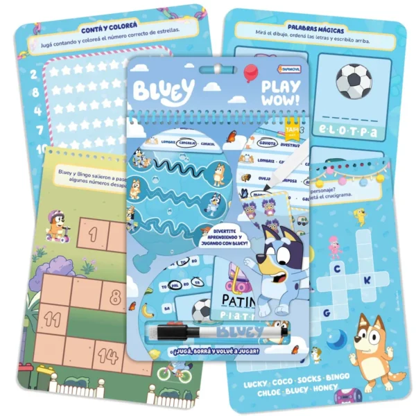 Libro de actividad play wow Bluey - Tapimovil - Imagen 1
