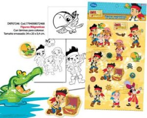 Jacke Y Los Piratas Figuras Magneticas Con Laminas Para Colorear - Tapimovil