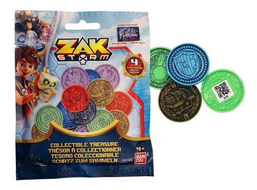 MLA820943930_1-3 Pack Monedas Sorpresas X 4 Zak Storm - Imagen 1