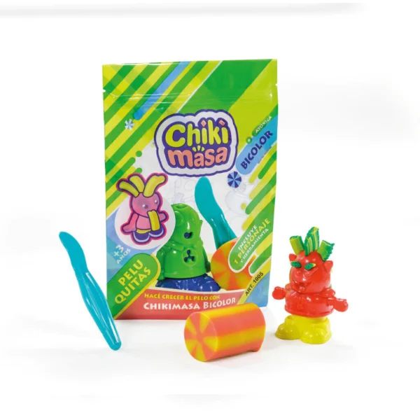 Juego de masa bicolor y peluquita en bolsa -  Chikimasas - Imagen 1