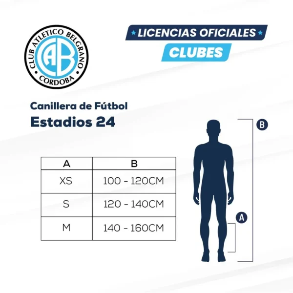 Canillera de fútbol Belgrano talle M - Dribbling - Imagen 3