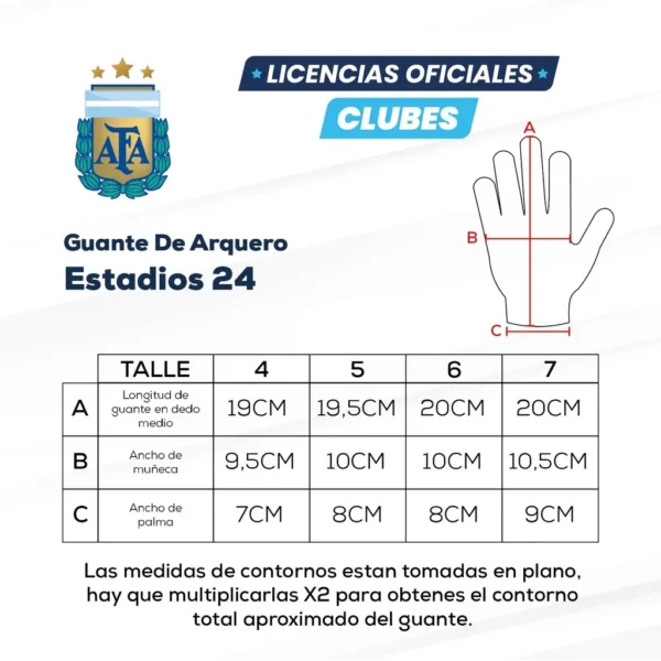 Guante de arquero AFA talle 5 - Dribbling - Imagen 3