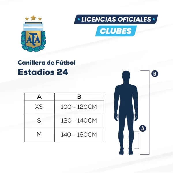 Canillera de fútbol AFA talle M - Dribbling - Imagen 3