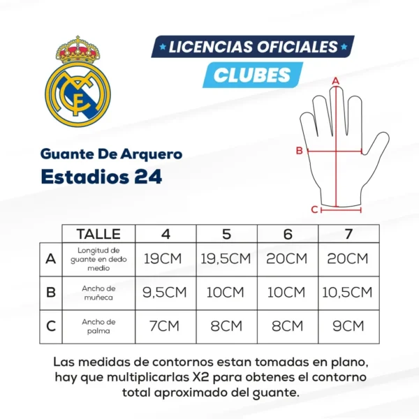 Guante de arquero Real Madrid talle 5 - Dribbling - Imagen 3