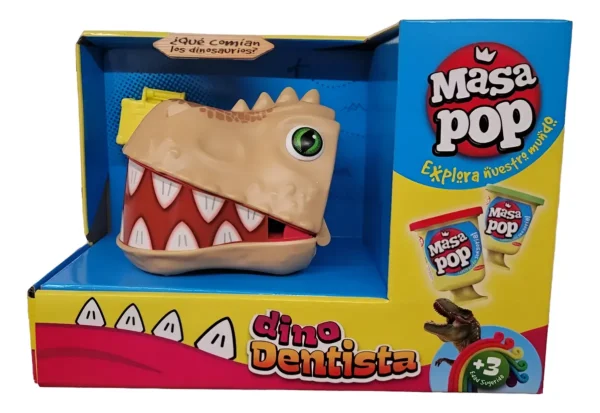 Juego de masa pop Dinomania dentista - Chikimasa - Imagen 2