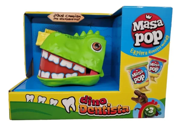 Juego de masa pop Dinomania dentista - Chikimasa - Imagen 1