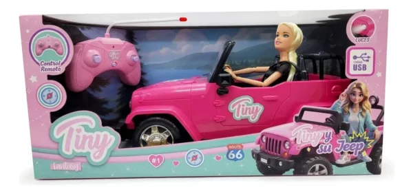 24056665_1 Muñeca con Jeep a radio control - Tiny - Imagen 1