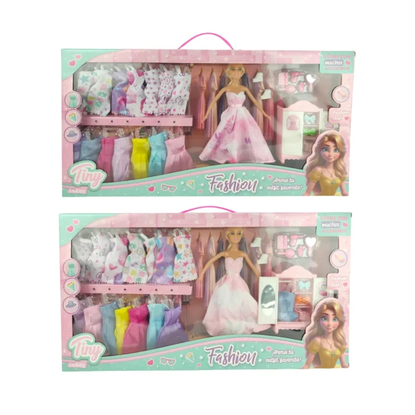 53476-65057-A_11zon Muñeca fashion con armario - Tiny - Imagen 1