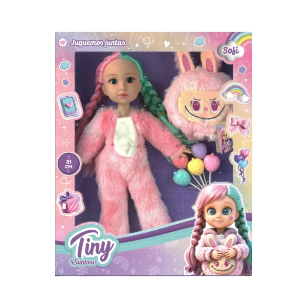 Muñeca Rainbow Labubu - Tiny - Imagen 1