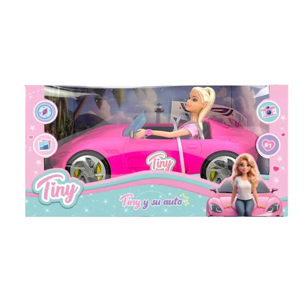 Muñeca con su auto -Tiny - Imagen 1