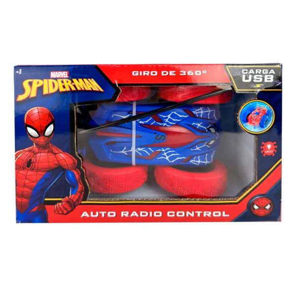 Auto a radio control SpiderMan Stunt Giro 360° - Imagen 1