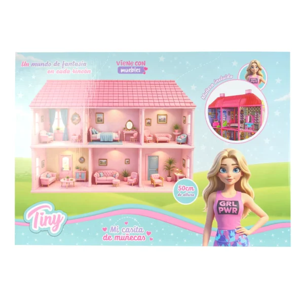 57558-77935-A_11zon Mi casita de muñecas de dos pisos - Tiny - Imagen 1